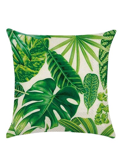 Buy Monstera Leaf Square Pillow Case linen 1# in Saudi Arabia