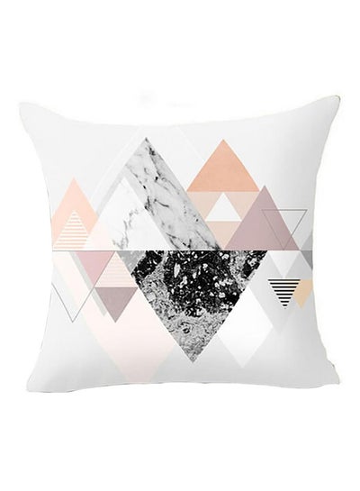 Buy Geometric Pattern Zippered Pillow Case Cover Multicolour 45 x 45cm in Saudi Arabia