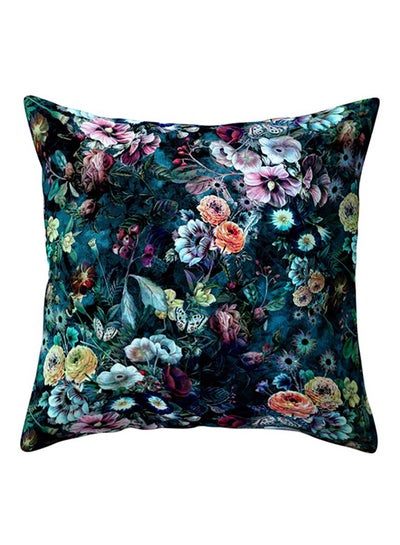 Buy Floral Pattern Square Pillow Cushion Case Multicolour 45 x 45cm in Saudi Arabia