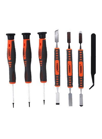 اشتري 7-Piece Multi Usable Screwdriver Tool Set أسود/برتقالي/فضي 8بوصة في السعودية