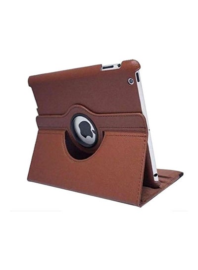 اشتري Protective Leather 360 Degree Rotating Smart Stand Case And Cover For Apple iPad Mini 1/2/3 بني في السعودية