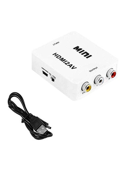 Buy 3RCA To HDMI Converter Video Upscaler White in Egypt