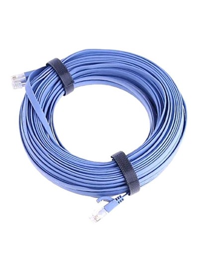 Buy RJ45 Cat6 Flat Ethernet Patch Network LAN Cable Blue in Saudi Arabia