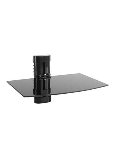 Buy Emperial Single Floating Glass Shelf For Below 32 Inch Black in UAE