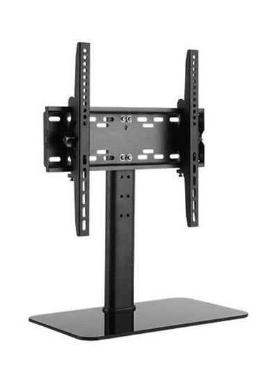 اشتري Universal Swivel TV Floor Stand with Glass base - Table Top TV Stand for 32 to 60 inch LCD LED TVs Black في الامارات