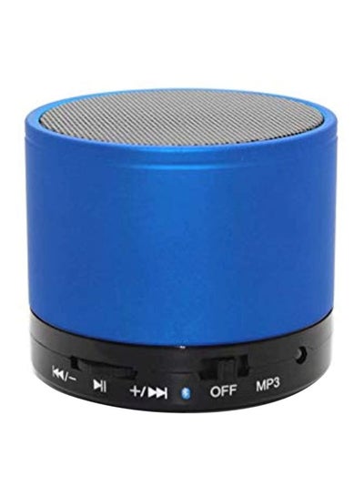 Buy Mini Wireless Stereo Speaker With Mic Blue/Black in UAE