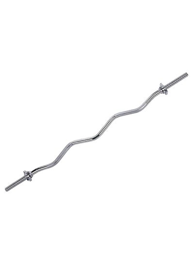 Buy Curl Barbell Bar With Two Fasteners 120cm in UAE