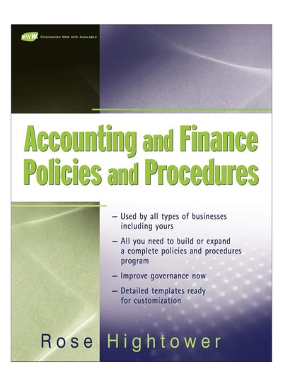 Buy Accounting And Finance Policies And Procedures paperback english - 11-Jul-07 in UAE