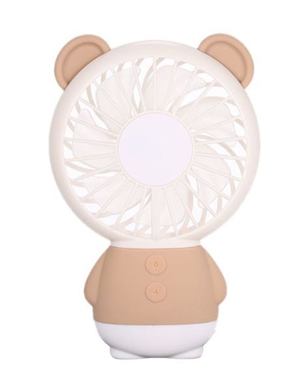 Buy Mini USB Rechargeable Desk Fan 1111719 White/Orange in UAE