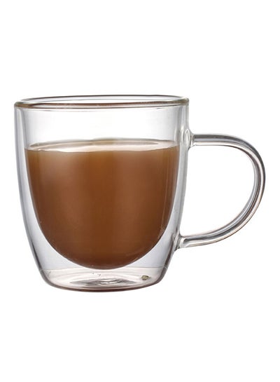 Buy Double Wall Insulated Tea Cup Clear 350ml in Saudi Arabia