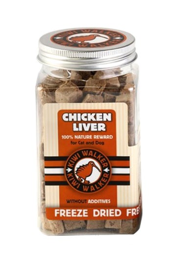 Buy Freeze Dried Snack Chicken Liver Cubes Brown 105grams in UAE