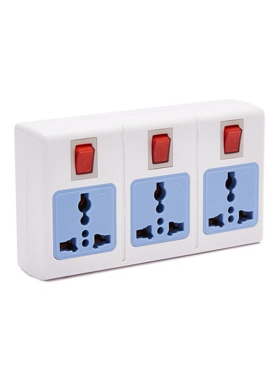 اشتري 3 Output And Usb With Switches أبيض في الامارات