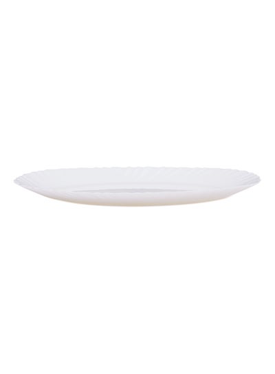 Buy Plain Oval Rice Plate White 32cm in UAE