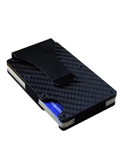 Buy Carbon Fiber Metal Card Case Black/Grey in Saudi Arabia