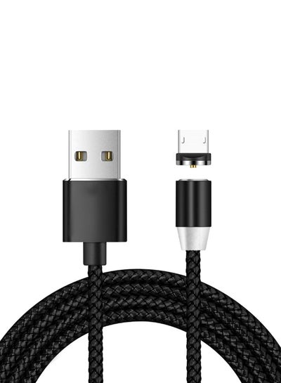 اشتري 3-In-1 Magnetic Circular Data Sync And Charging Cable Black في السعودية