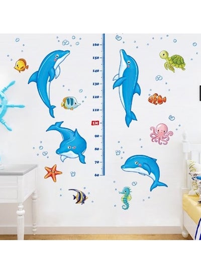 Buy Creative Height Measurement Chart Wall Sticker Multicolour in UAE