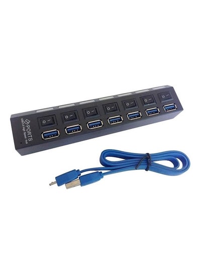 Buy 7 Port Usb 3.0 Hub Black in UAE