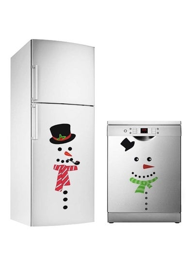 اشتري Snowman Decal Front Fridge  Wall Sticker Multicolour 40x50 centimeter في الامارات