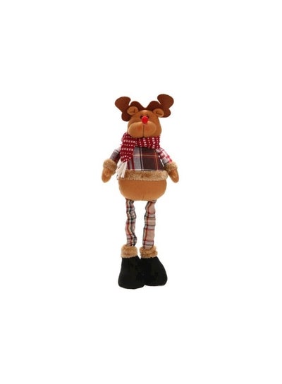 Buy Reindeer Doll  Decorations Hanging Ornaments Pendant Red/Brown 38x12.5cm in Saudi Arabia