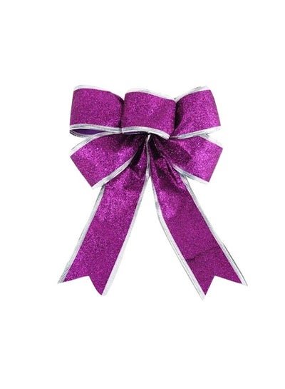 Buy Tree Decoration Bowknot Ornament Pink/Silver 20x20cm in UAE