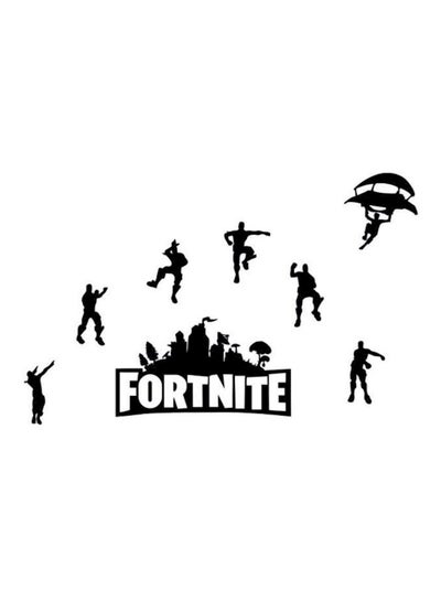 Buy Waterproof Removable Fortnite Wall Sticker Black 38x54cm in Saudi Arabia