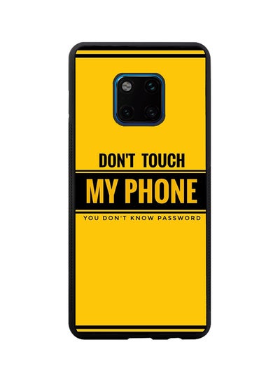 Buy Protective Case Cover For Huawei Mate 20 Pro Yellow/Black in Saudi Arabia