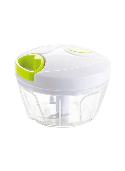 Buy Manual Chopper And Slicer White/Green in UAE