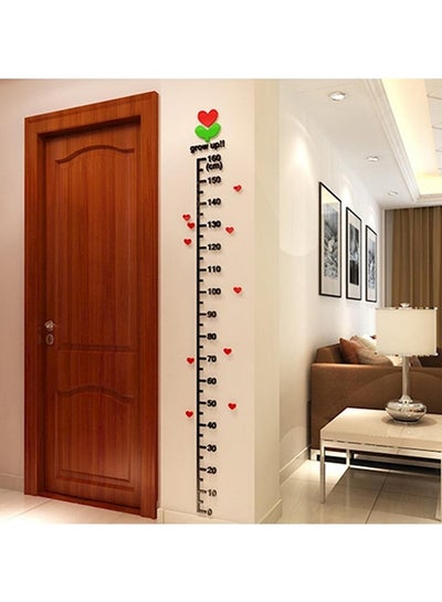 Buy 3D Funny DIY Acrylic Height Chart Sticker Black in Saudi Arabia