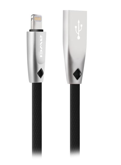 Buy Lightening Data Sync And Charging Cable Black/Silver in Saudi Arabia