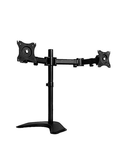 Buy Dual Monitor Desk TV Stand Black in UAE