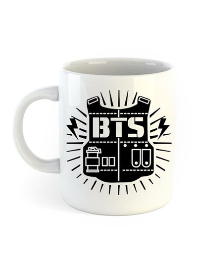 Buy BTS Logo Printed Mug White/Black Standard in Egypt
