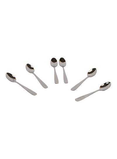 Buy 6-Piece Tea Spoons Set Silver in Saudi Arabia