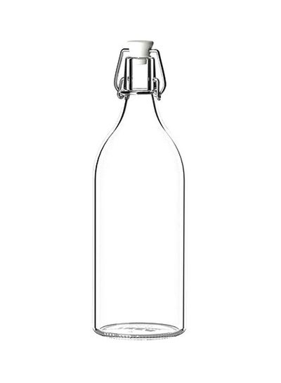 Buy Glass Bottle With Stopper Clear 1Liters in Saudi Arabia