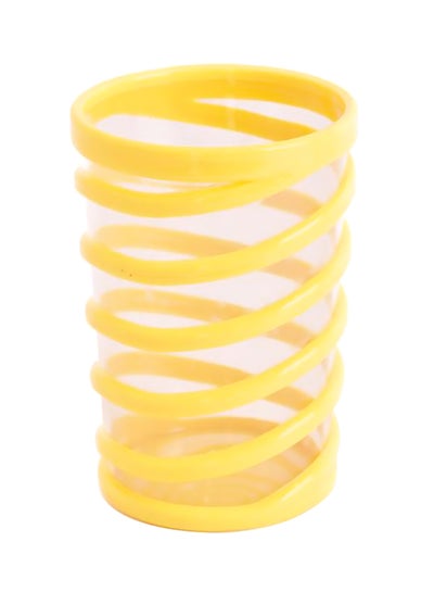 Buy Fancy Glass With Rings Clear/Yellow in Saudi Arabia