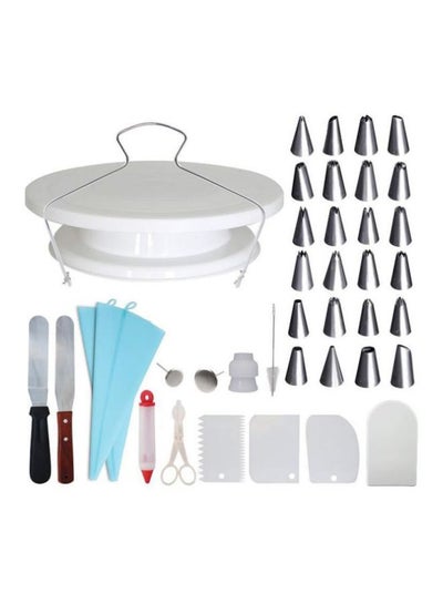 اشتري 39-Piece Cake Decorating Tool Set أبيض/فضي/أزرق في الامارات