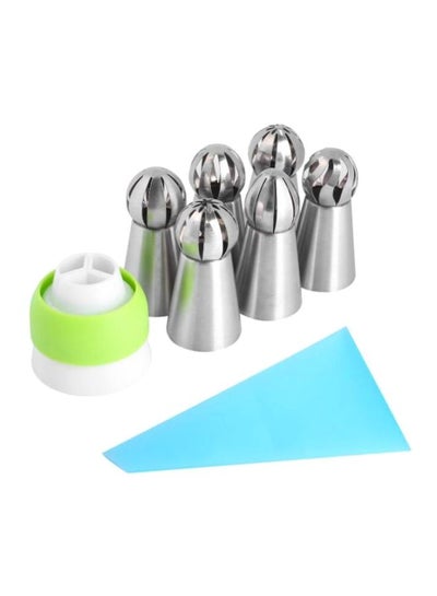 Buy 6-Piece Cake Decorating Tool Set Silver/Blue/Green in Saudi Arabia