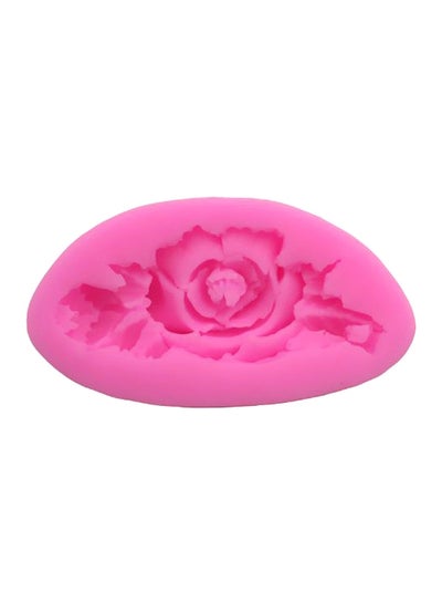 Buy Silicone Flower Fondant Cake Mold Pink 7.5x4x1.3cm in UAE