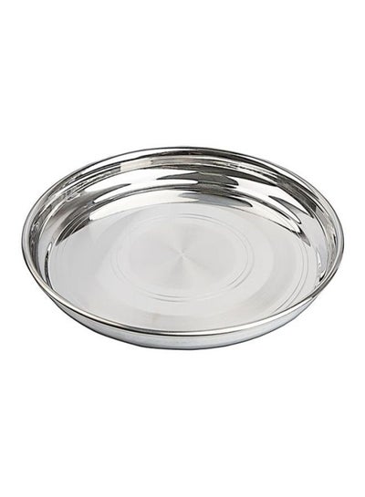 اشتري ROUND PLATE 55CM STAINLESS STEEL فضي في السعودية