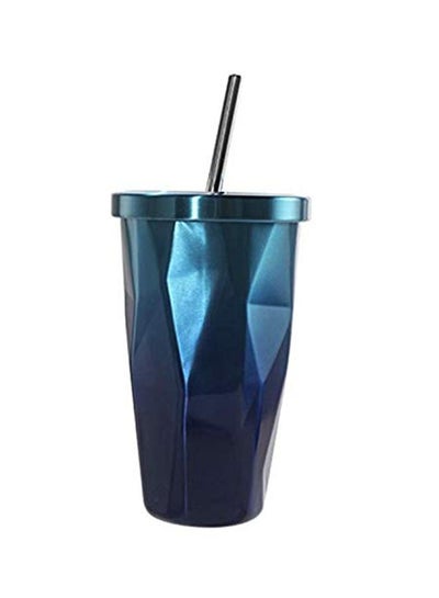 Buy Stainless Steel Water Cup Blue 10x6.5x17.2centimeter in UAE