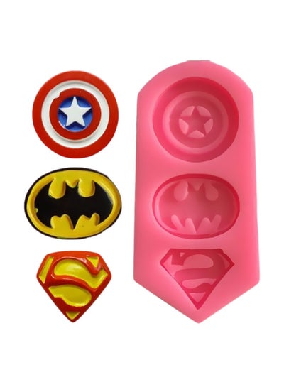 Buy 3D Superman Batman Captain America Mould Pink 9.5x4.5cm in Saudi Arabia