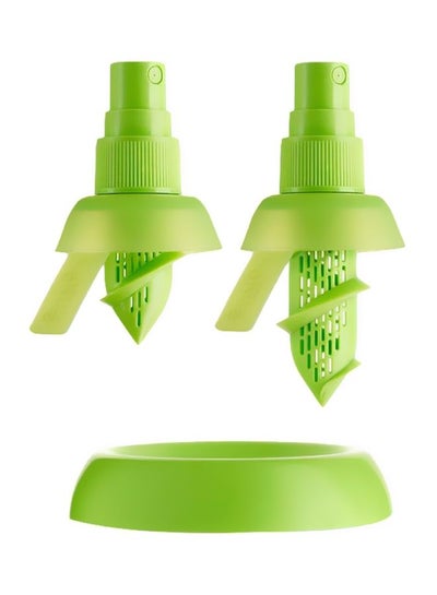 Buy 2-Piece Juice Sprayer Set Green 21x12x2centimeter in Saudi Arabia