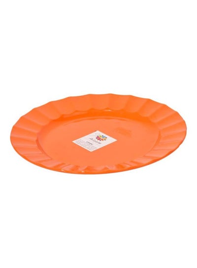 Buy Melamine Round Plate Orange 23cm in Saudi Arabia