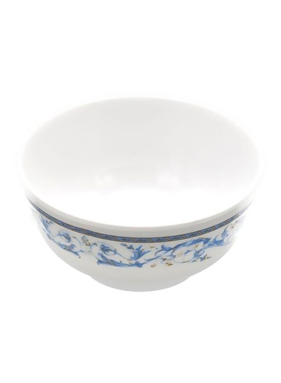 Buy Printed Melamine Bowl White/Blue in Saudi Arabia