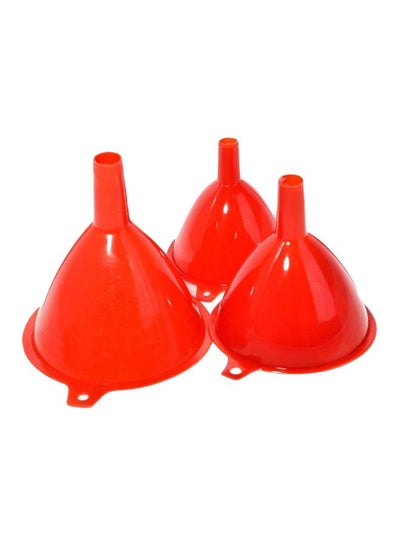 Buy 3-Piece Funnel Set Red in Saudi Arabia