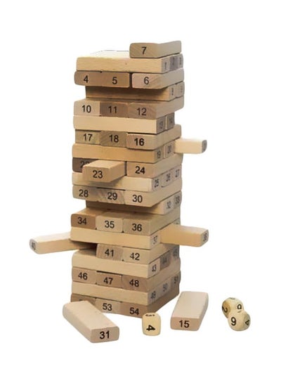 Buy Jenga 54 Pieces Wooden Blocks Big Size in Saudi Arabia