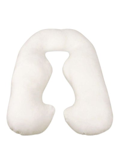 Buy Comfortable U Shaped Maternity Pillow Cotton White 80x120centimeter in UAE