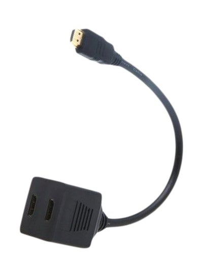 Buy HDMI Male to 2 HDMI Female Y Splitter Adapter Cable Black in Egypt