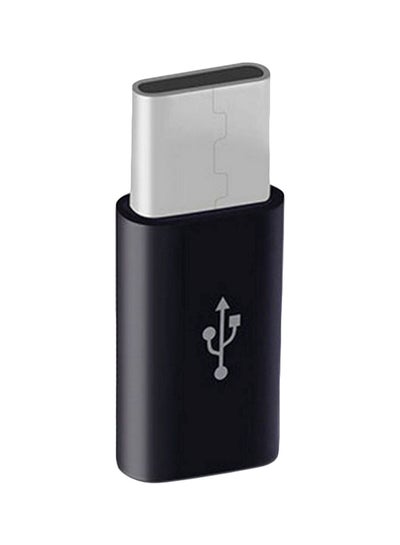 Buy USB Type C To Micro USB Adapter Black/Silver in Saudi Arabia