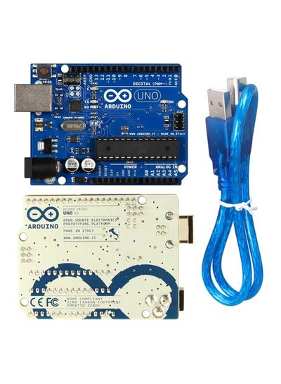 Buy Uno R3 Development Board With USB Cable Blue/Black/Grey in UAE