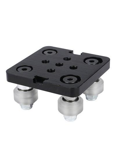 اشتري Mini V Gantry Rod Plate with Wheel For V-slot Black في الامارات